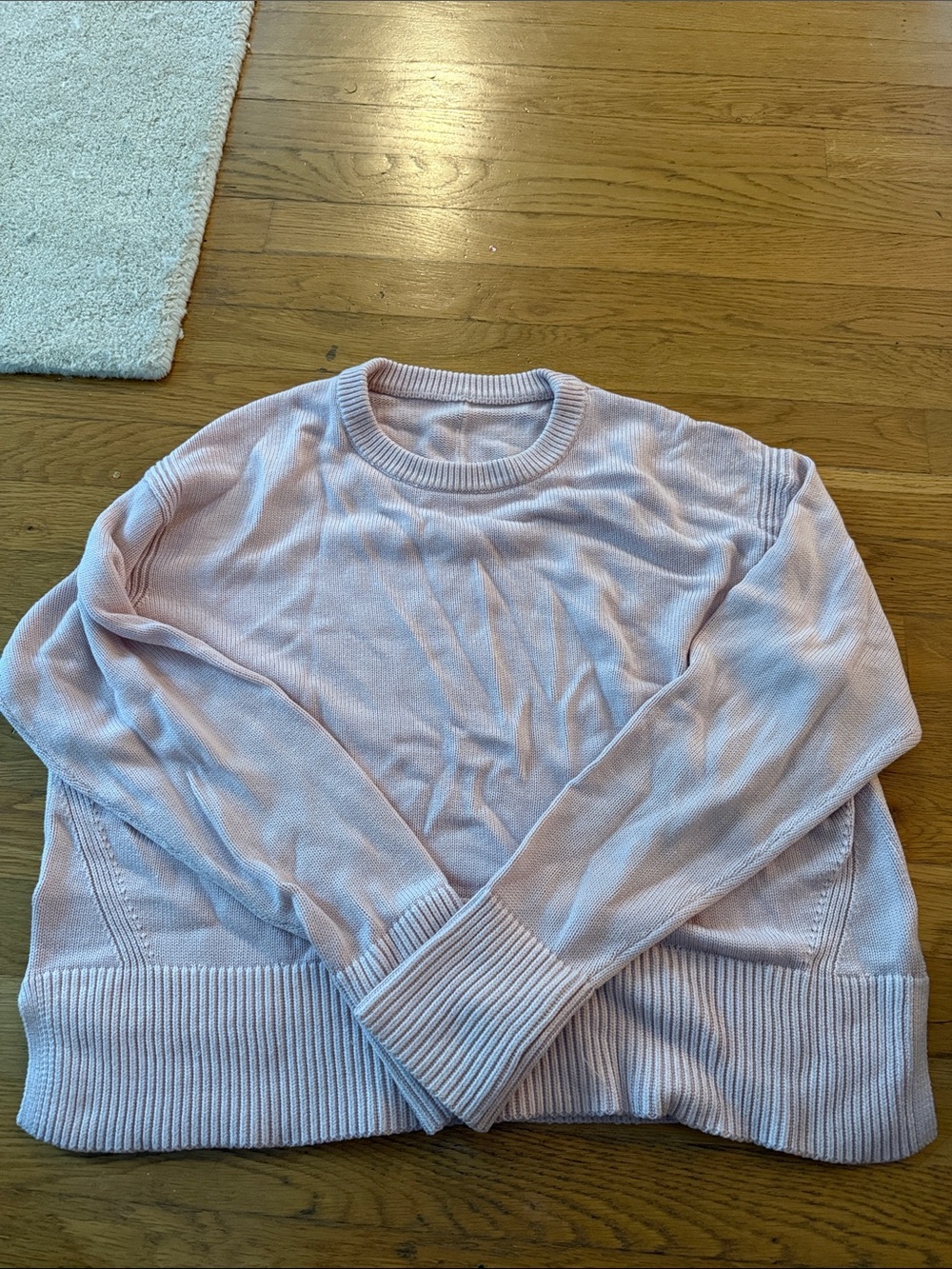 Lululemon Light Pink Crewneck Knit Sweater